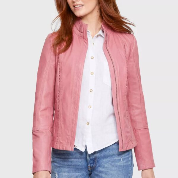Azura Lambskin Leather Jacket Washed