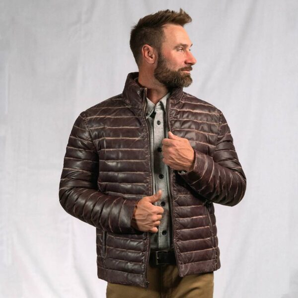 BRIDGER LEATHER DOWN JACKET