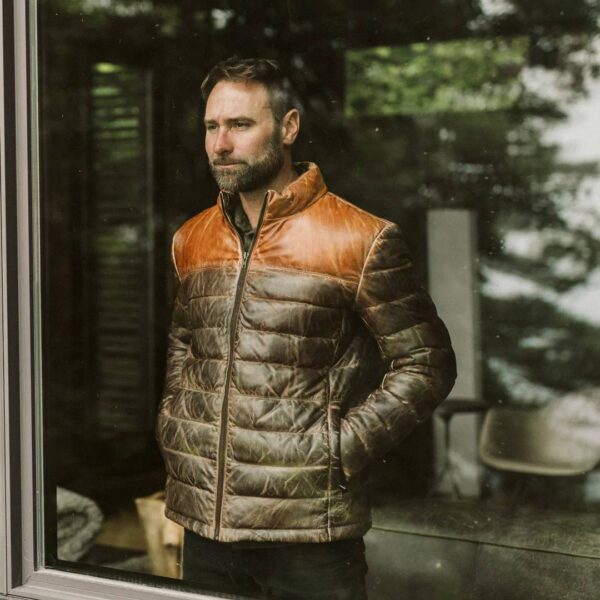 BRIDGER LEATHER DOWN JACKET