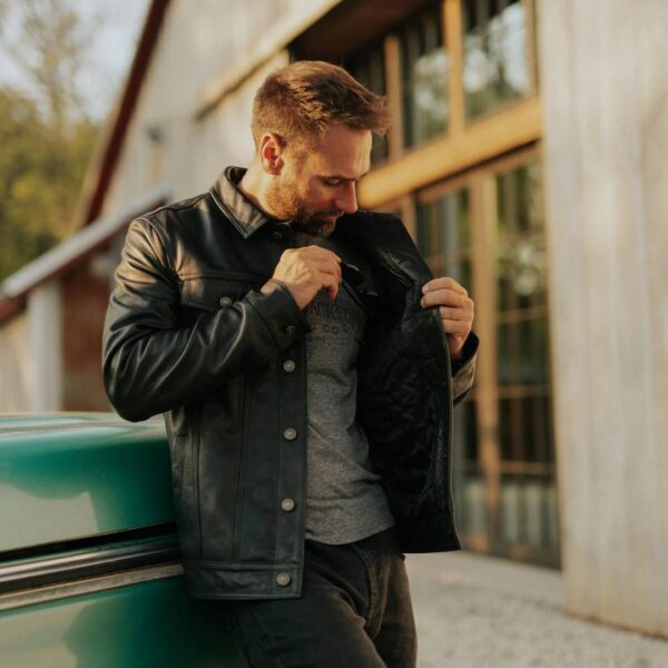 Black Leather Riding Jacket