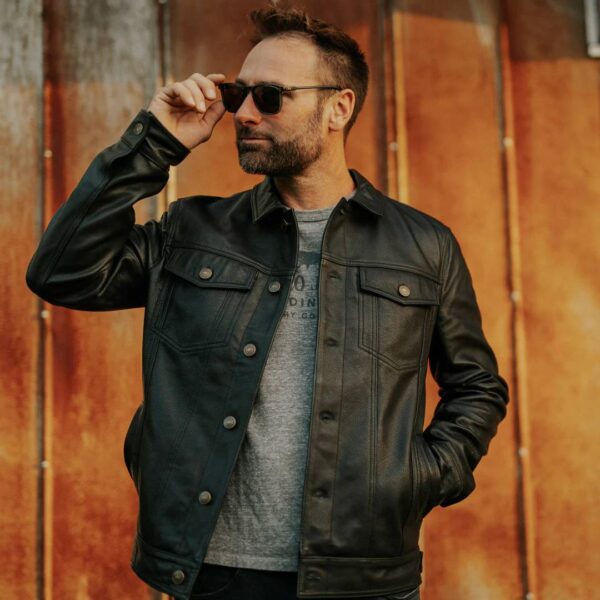 Black Leather Riding Jacket