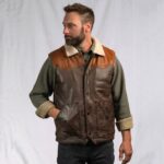JACKSON LEATHER SHERPA VEST