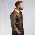 JACKSON LEATHER SHERPA VEST