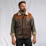 JACKSON LEATHER SHERPA VEST