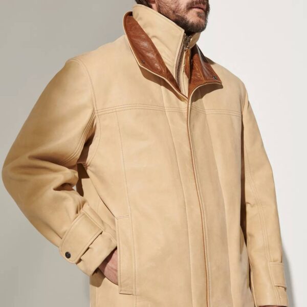 Jack Frost Italian Calfskin Leather Coat with Spanish Merino Shearling Lining