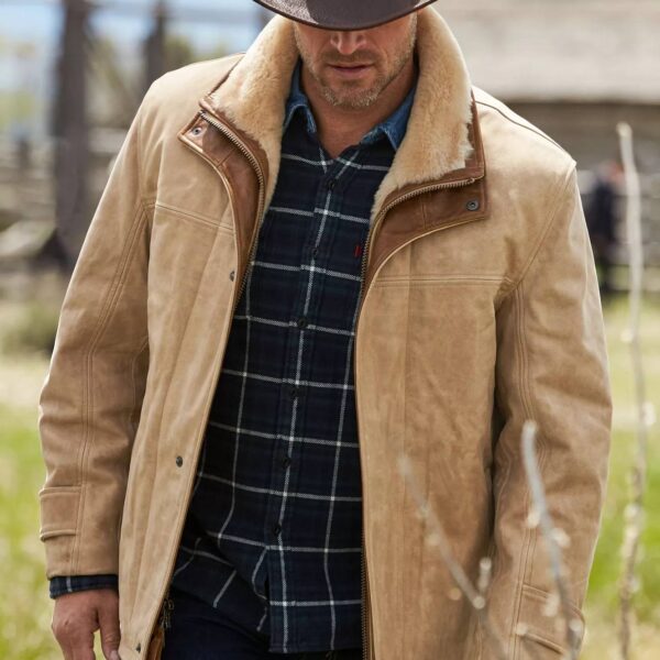Jack Frost Italian Calfskin Leather Coat with Spanish Merino Shearling Lining