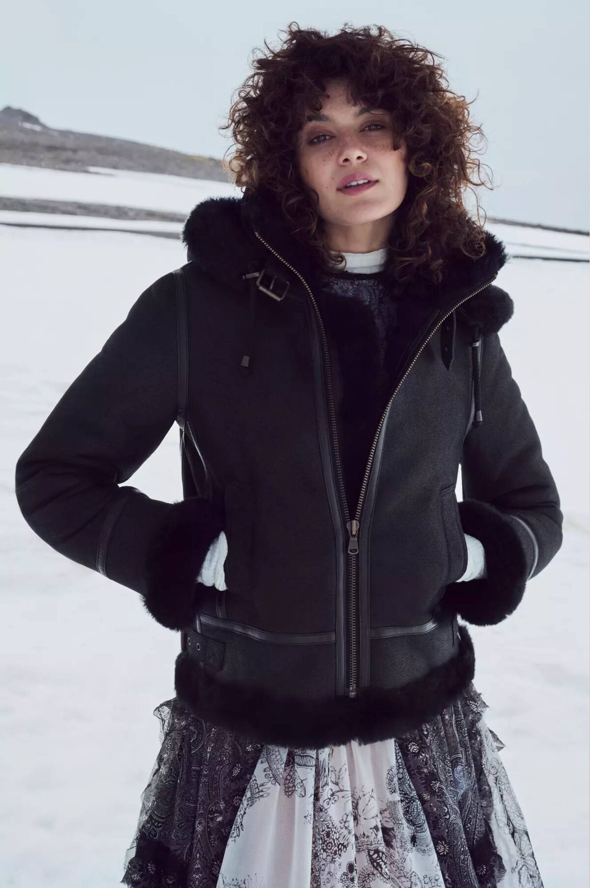 Jane Merino Sheepskin B-3 Bomber Jacket