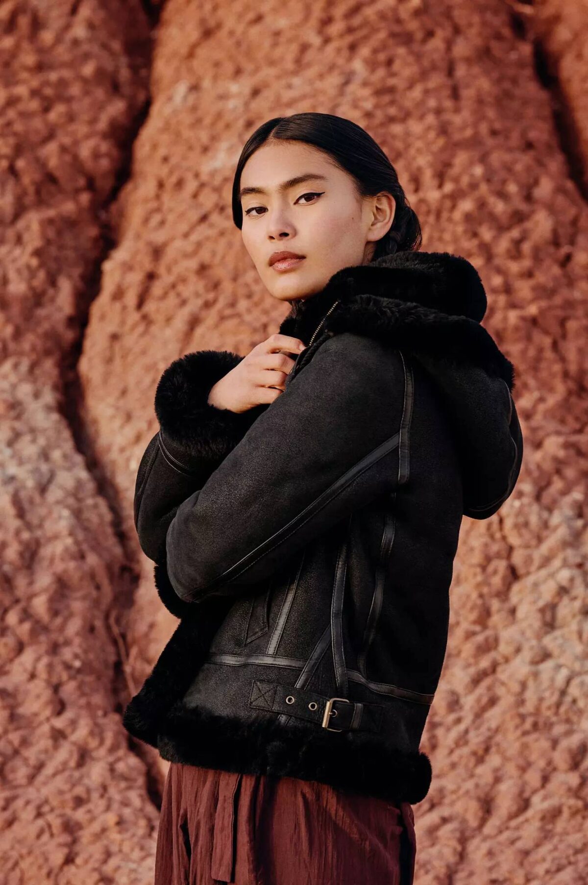 Jane Merino Sheepskin B-3 Bomber Jacket