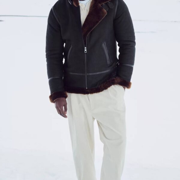 Jason Sheepskin B-3 Bomber Jacket