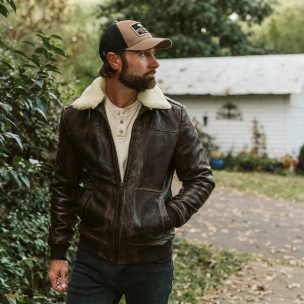 MAVERICK LEATHER BOMBER JACKET