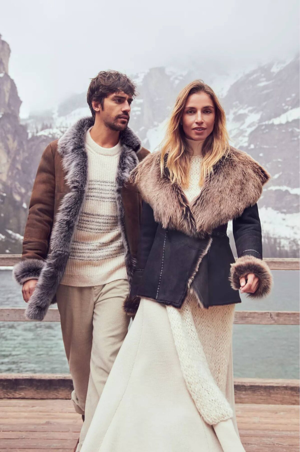 Petra Spanish Merino Shearling Sheepskin Coat with Toscana Trim