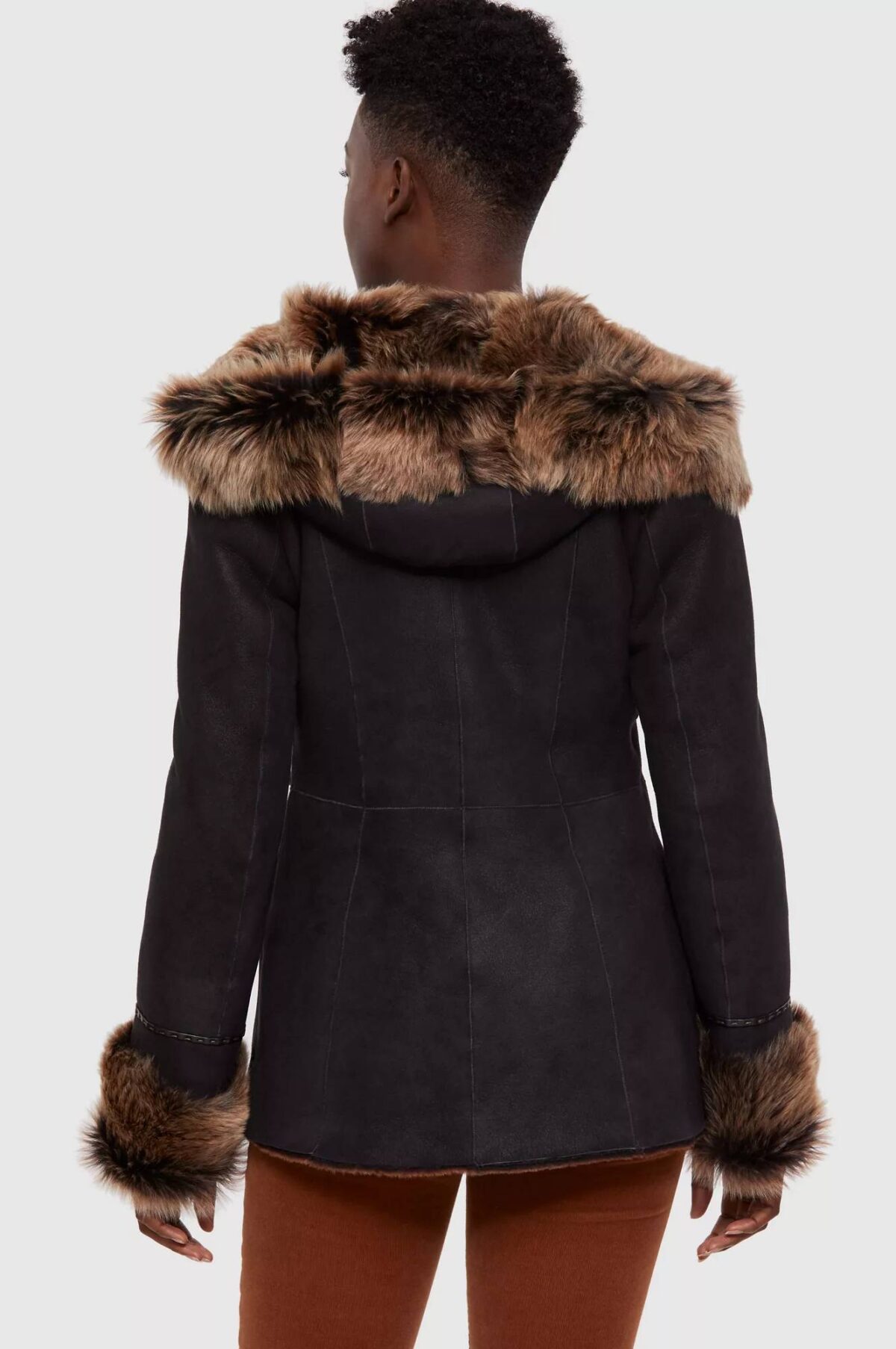 Petra Spanish Merino Shearling Sheepskin Coat with Toscana Trim