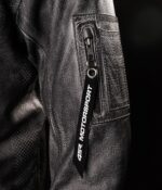 Leather Motorcycle Jacket with Hood