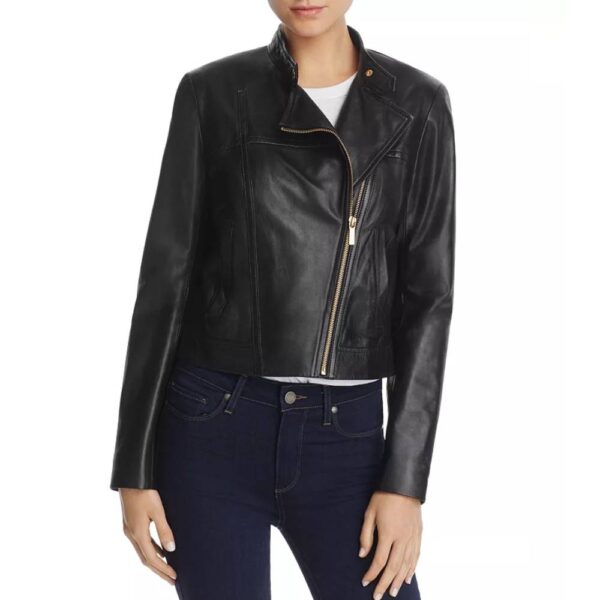 MICHAEL MICHAEL KORS Leather Moto Jacket