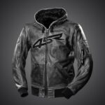 Leather Motorcycle Jacket with Hood