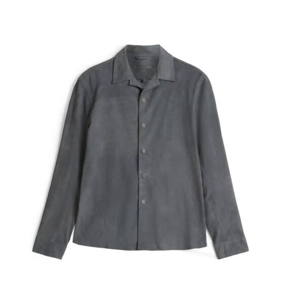 Simo Suede Button-Up Shirt