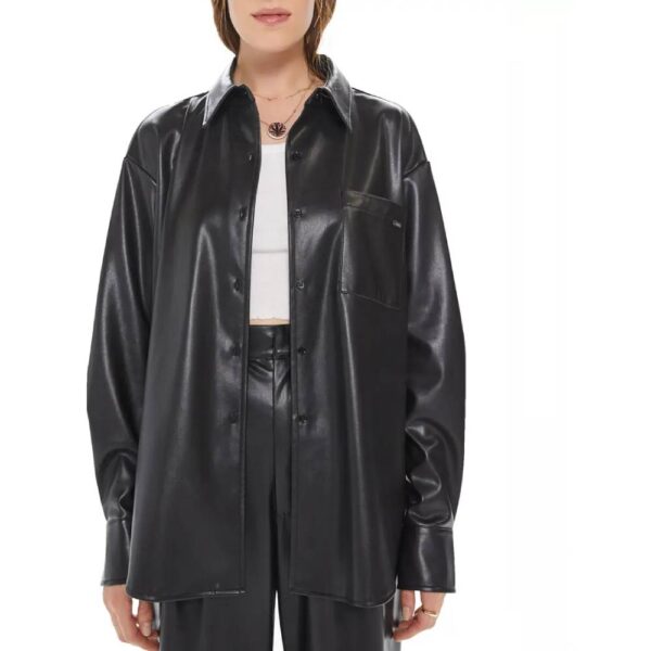 The Roomie Leather Shirt Jacket