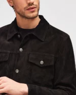 Black Suede Trucker Jacket United States