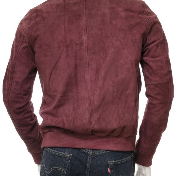 Burgundy Suede Jacket Mens US