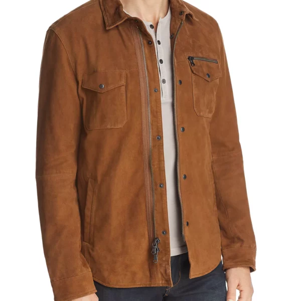 John Varvatos Suede Shirt Jacket USA