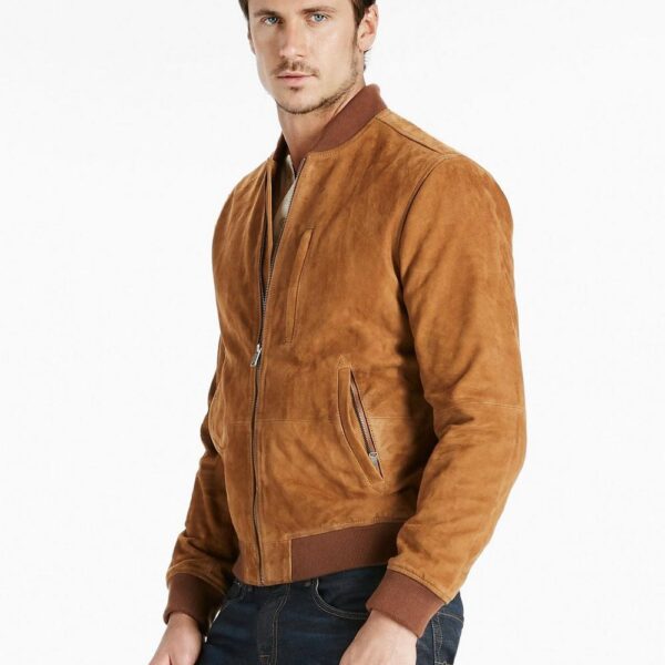Lucky Brand Suede Bomber Jacket USA