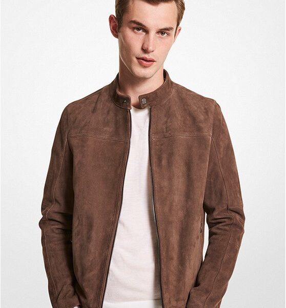 Michael Kors Suede Racer Jacket USA