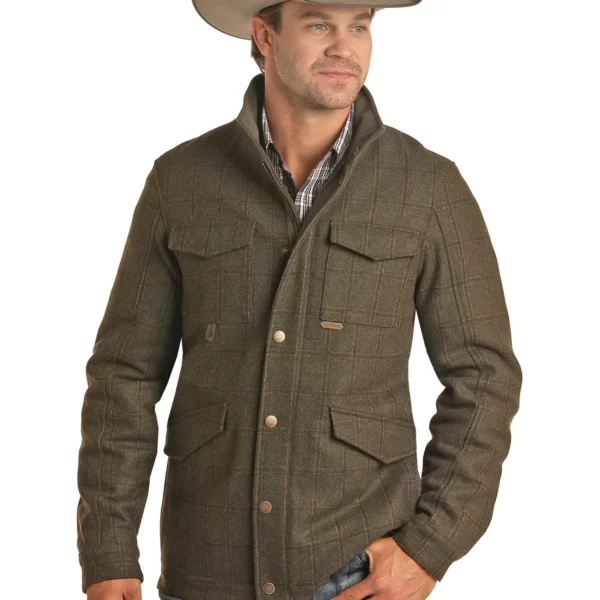 Powder River Plaid Wool Coat USA