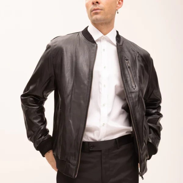 Ron Tomson Leather Bomber Jacket USA