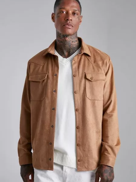 Suede Overshirt Jacket USA