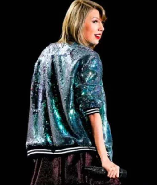 Taylor Swift Sequin Bomber Jacket US