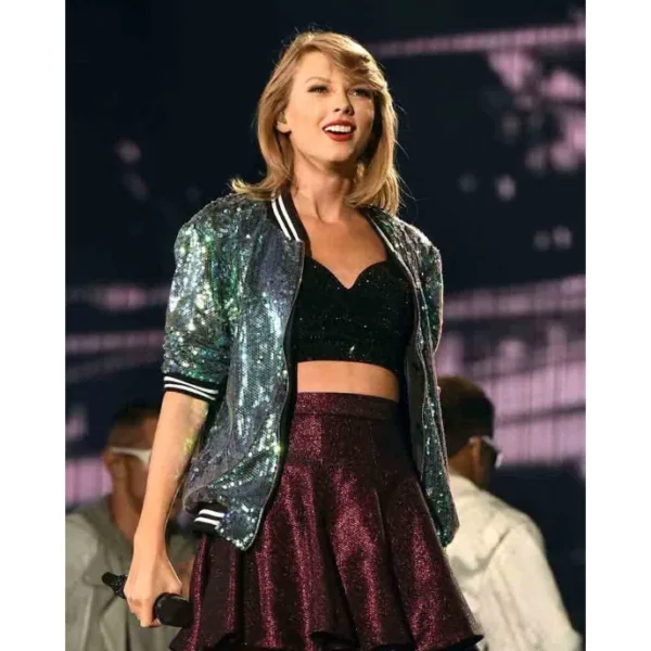 Taylor Swift Sequin Bomber Jacket USA