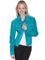 Turquoise Suede Jacket US