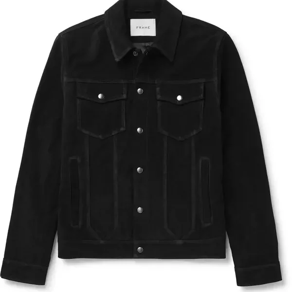 frame suede trucker jacket USA