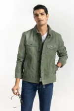 green suede trucker jacket United States