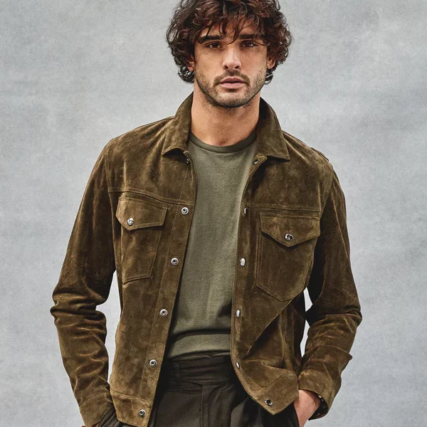 italian suede jacket US