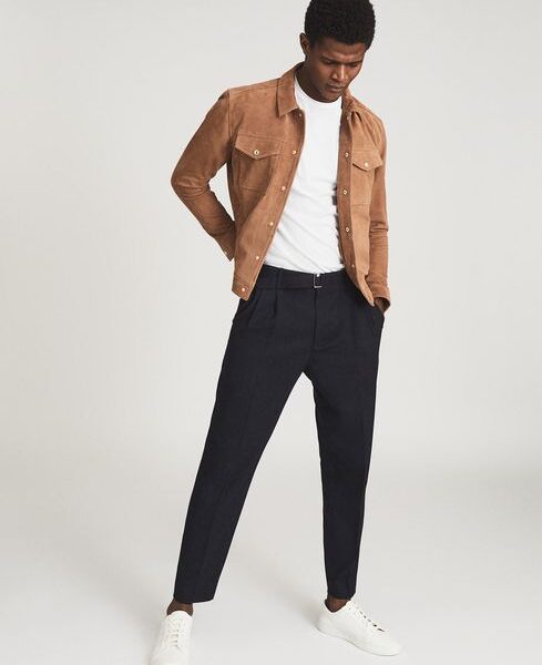 reiss jagger suede trucker jacket USA