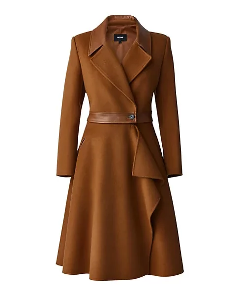 Mackage Rose Wool And Leather Coat USA