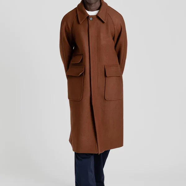 Wool Balmacaan Coat USA