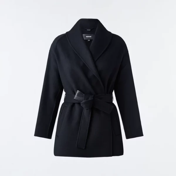 mackage tyra wool wrap coat USA
