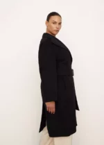 vince drape neck wool blend coat United States