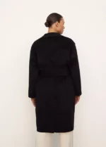 vince drape neck wool blend coats