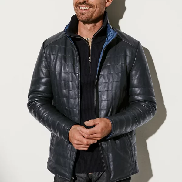 Tyler Reversible Quilted Lambskin Leather Moto Jacket