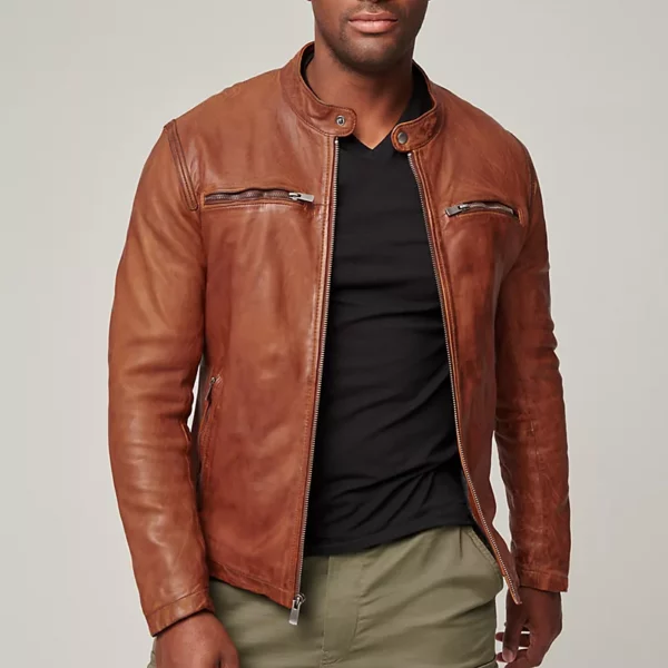 Ace Lambskin Leather Moto Jacket