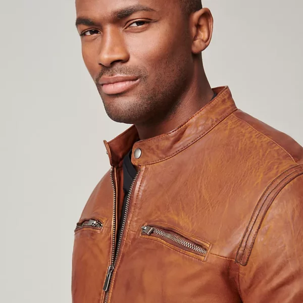 Ace Lambskin Leather Moto Jacket US