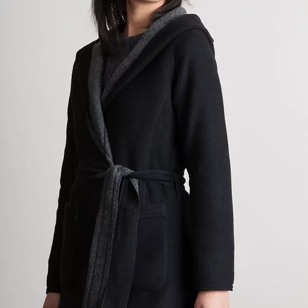 Betty Reversible Hooded Wool-Blend Wrap Coat