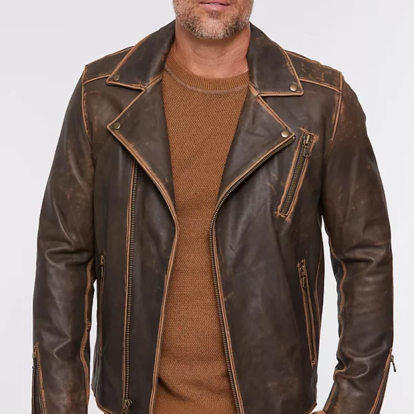 Dean Naked Cowhide Leather Moto Jacket