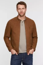 Lucio Goatskin Suede Moto Jacket