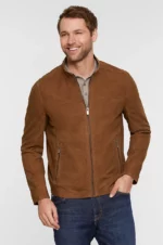 Lucio Goatskin Suede Moto Jacket USA