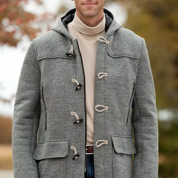 Men's Oslo Hooded Wool Duffle Coat US
