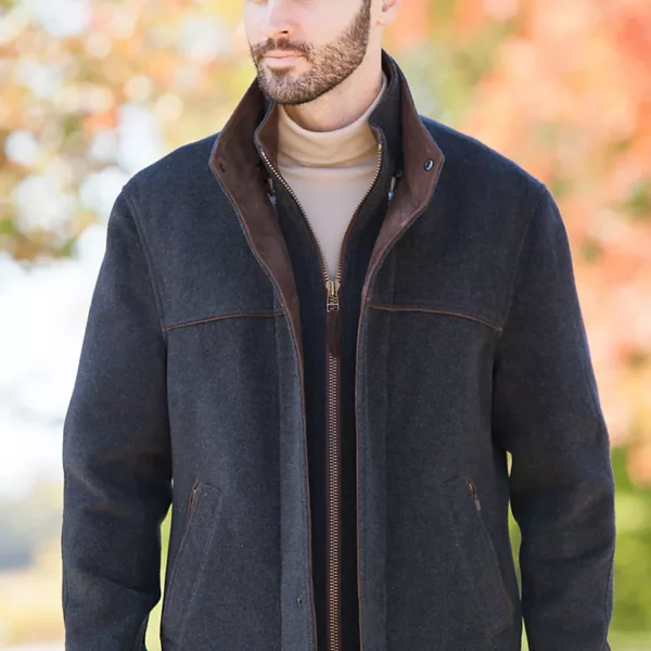 Men's Windy City Cashmere-Blend Wool Coat US